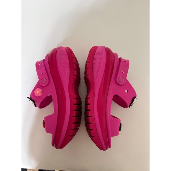 Crocs Women's size 8 Classic Mega Crush Sandals Juice Pink Thick Soled Platform - Picture 6 of 14